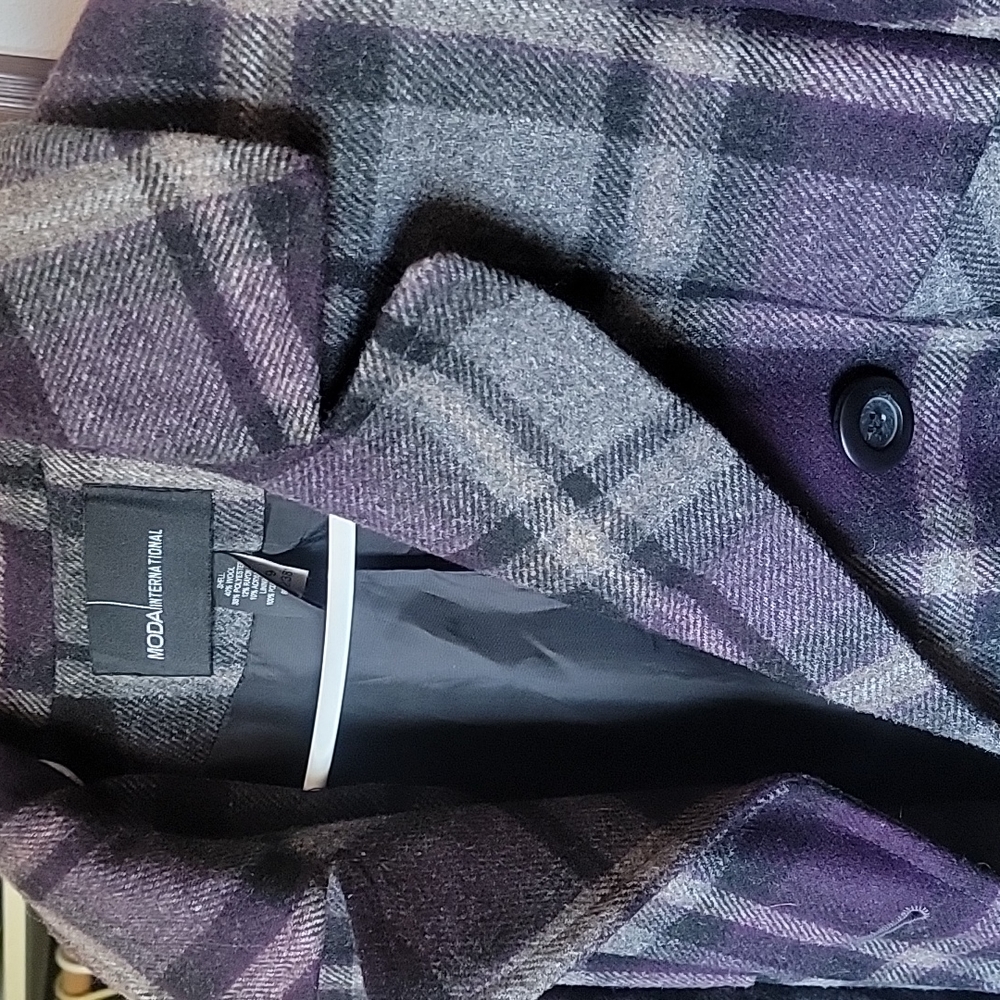 Wool plaid jacket